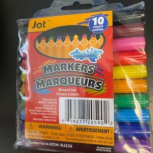 Jot 10ct Washable Markers Broad Line + LiquiMark 10 Colored Pencils